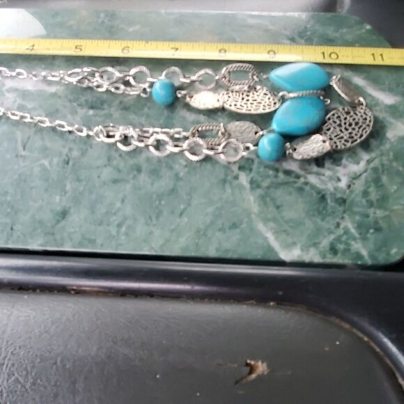 Tourquise & silver necklace  - Picture 3 of 3